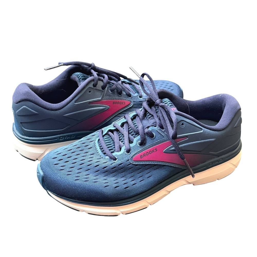 Brooks Running Shoes Women 10 Blue Dyad 11 Athletic Stability Sneakers